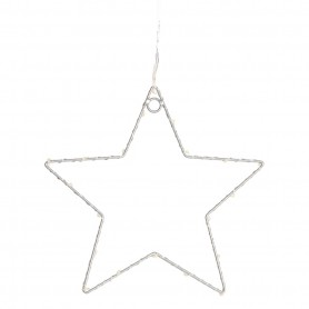 Déco lumineuse étoile gris 30 cm