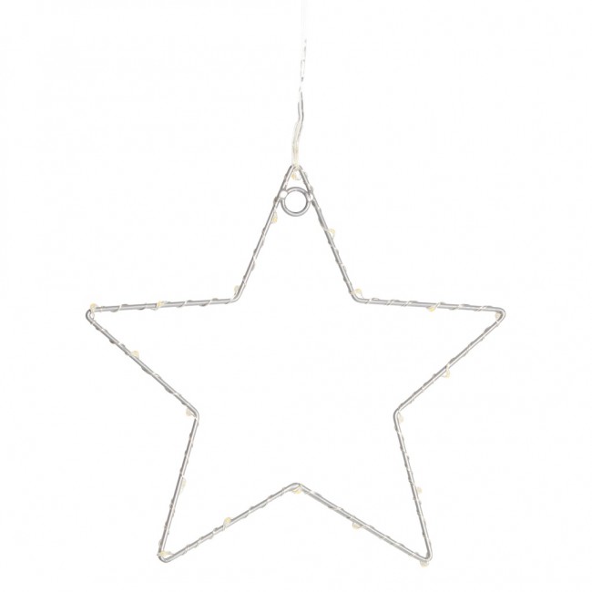 Déco lumineuse étoile blanche 30 cm