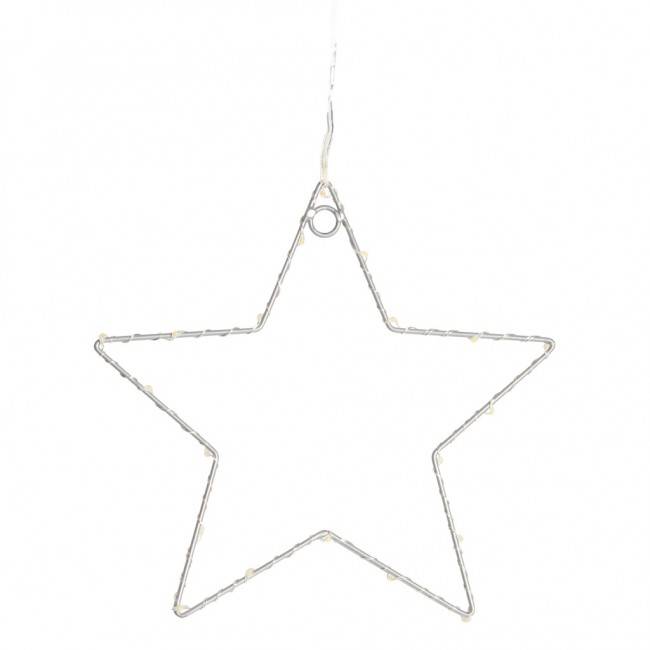Déco lumineuse étoile blanche 30 cm