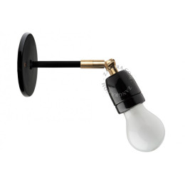 Lampe articulable porcelaine et laiton Zangra - Noir