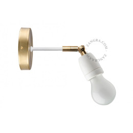 Lampe en porcelaine et métal Zangra