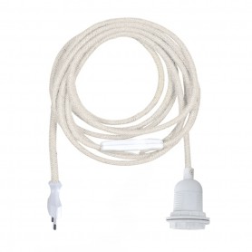 Baladeuse câble électrique pour applique - Blanc