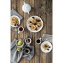 Assiette en grès bords festonnés