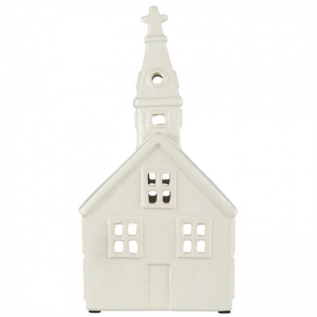 Petite église photophore céramique