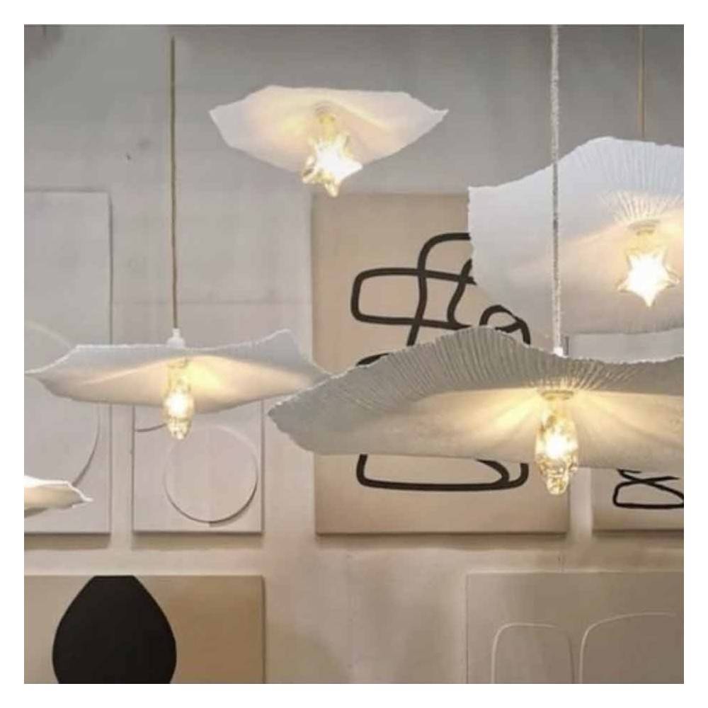Abat-jour Conique 25x10x60 Cm - Coton Synthétique Écru - Pour Douille