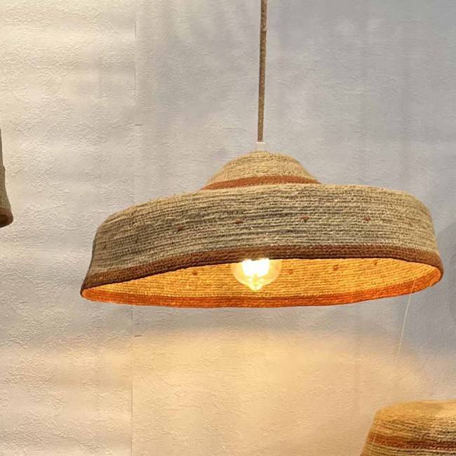 Suspension luminaire Épilobe terracotta