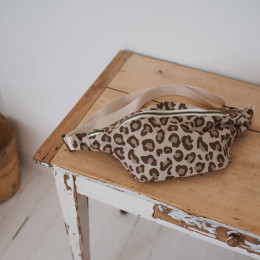 Sac banane Léopard beige