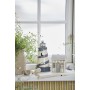 Phare photophore ceramique bleu/creme