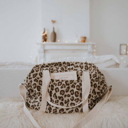 Sac week-end ou sac à langer Leopard Beige