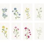 Lot de 16 étiquettes cadeau Fleurs