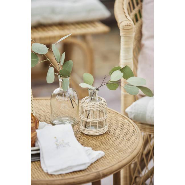 Petit vase verre et rotin de IB Laursen Scandimag Déco