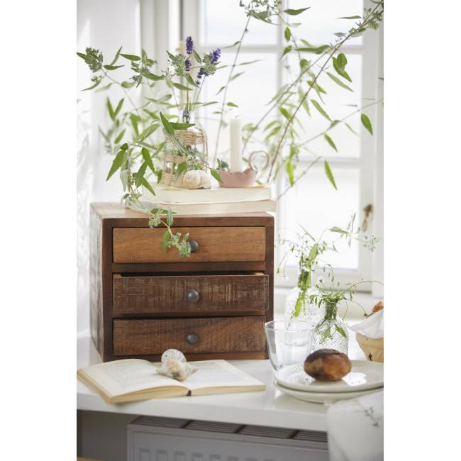 Petit vase verre et rotin de IB Laursen Scandimag Déco