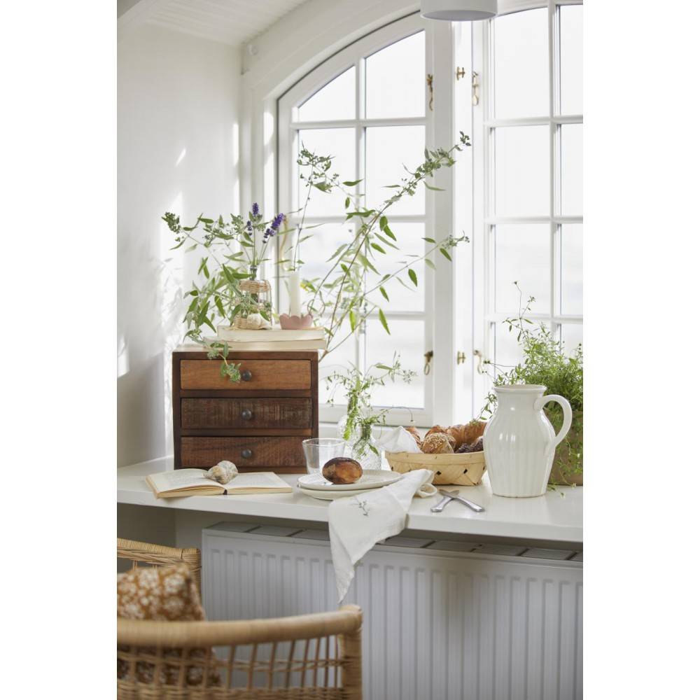 Petit vase verre et rotin de IB Laursen Scandimag Déco