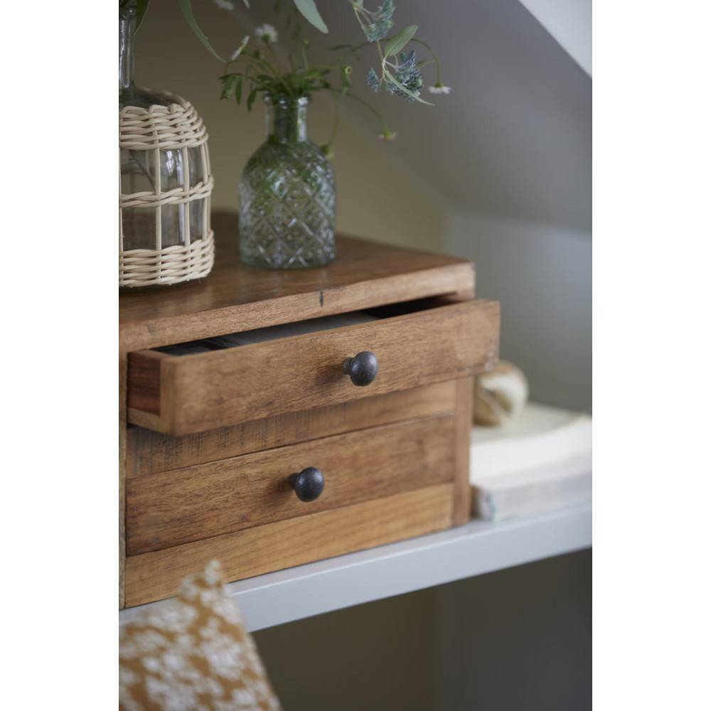 Petit vase verre et rotin de IB Laursen Scandimag Déco