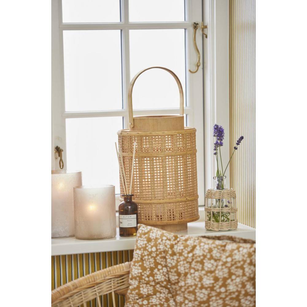 Petit vase verre et rotin de IB Laursen Scandimag Déco