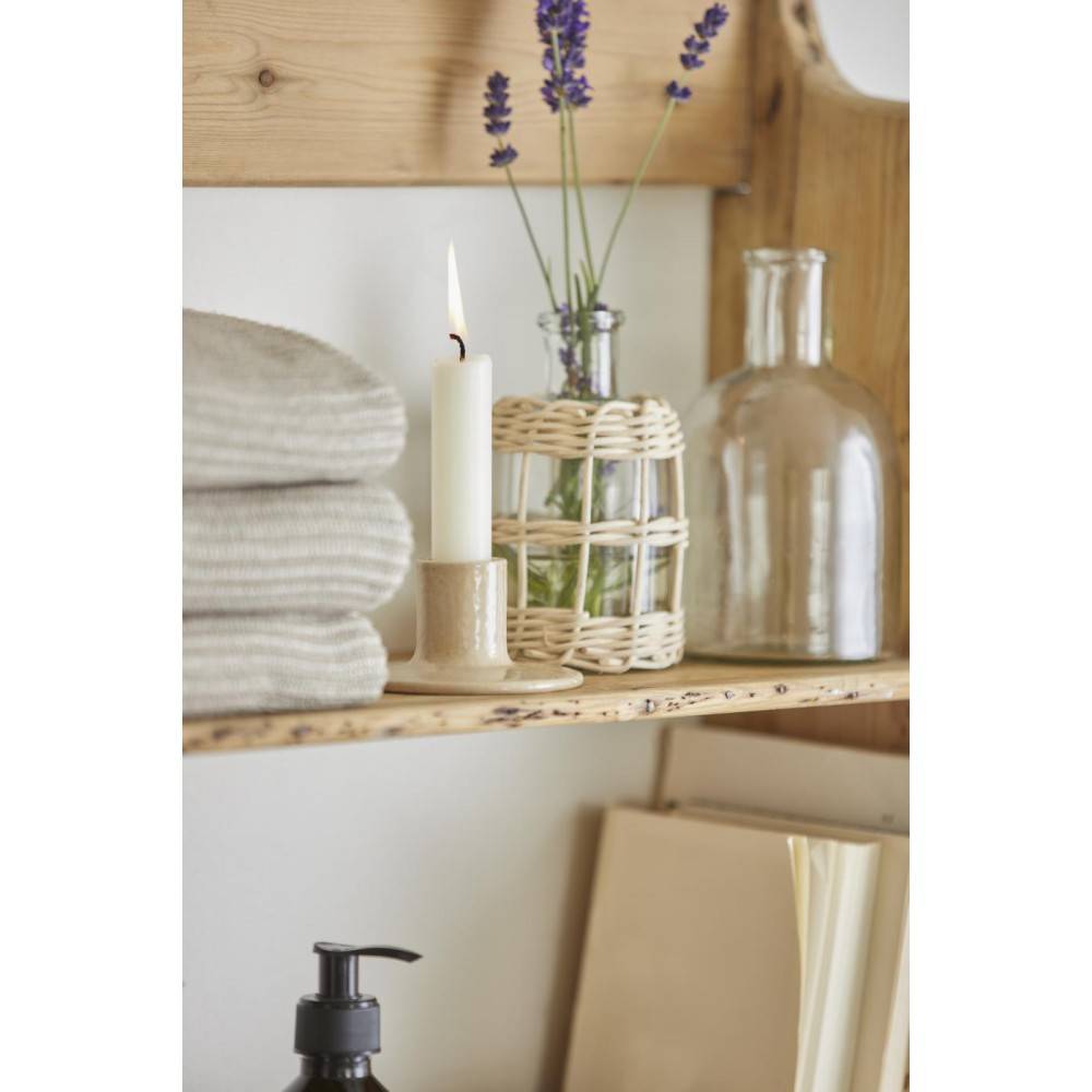 Petit vase verre et rotin de IB Laursen Scandimag Déco