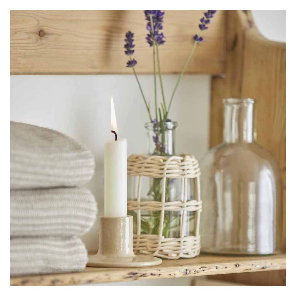 Petit vase verre et rotin de IB Laursen Scandimag Déco