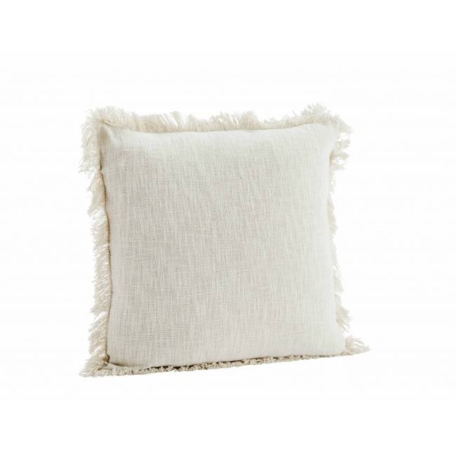Housse de coussin texturé à franges