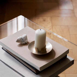 Bougeoir block en laiton brossé - Ferm Living
