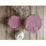 Couvre plat en coton vichy cerise - Lot de 4