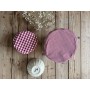 Couvre plat en coton vichy cerise - Lot de 4