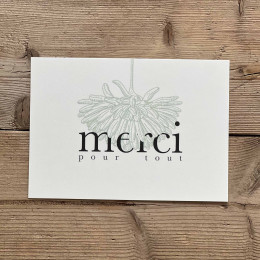 Carte postale florale - Merci