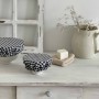 Couvre plat en coton vichy noir - Lot de 4