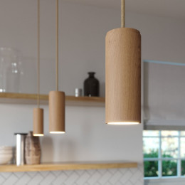 Suspension tube en bois de hêtre