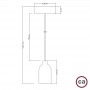 Suspension douille en bois