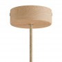 Suspension abat-jour disque en bois