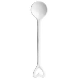 Petite cuillere coeur en porcelaine