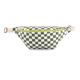 Sac banane damier - Kaki