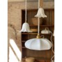 Suspension MARIA avec rosace en porcelaine - Émaillée