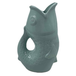 Vase céramique Poisson - Bleu givré