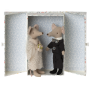 Couple de souris mariage et leur boite Maileg