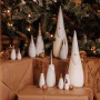 Figurines porcelaine Père Noël blanc/or