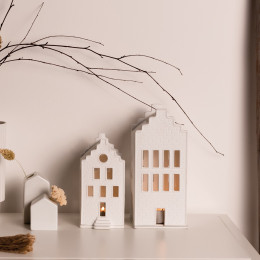 Photophore maison en briques