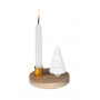Petit bougeoir socle en bois "sapin"