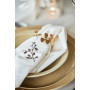 Ronds de serviettes fleurs dorées - lot de 4