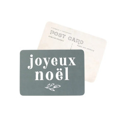 Carte postale Cinq Mai - Joyeux Noël couleur gris