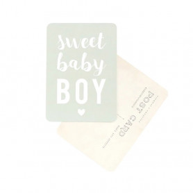 Carte postale Cinq Mai - Sweet Baby boy vert