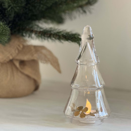 Sapin décoratif en verre