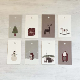 Étiquettes cadeaux Noël - lot de 32