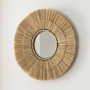 Miroir rond 40 cm en raphia naturel