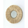 Miroir rond 40 cm en raphia naturel