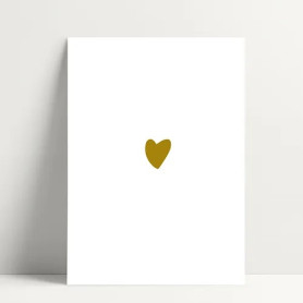 Carte postale Cœur doré