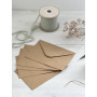 5 enveloppes kraft 16 x 11.5 cm