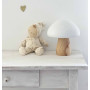 Lampe de table champignon porcelaine et bois