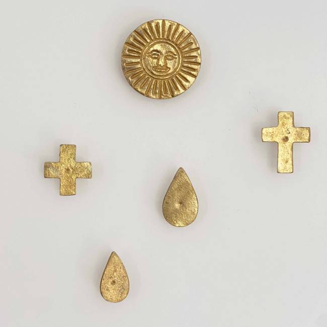 Clous en laitons Boncoeurs - lot de 5