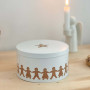 Boîte de rangement en métal motif Pain d'épice